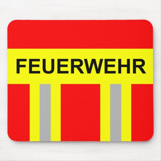 Feuerwehr Symbool Uniform Rot Muismat (Voorkant)