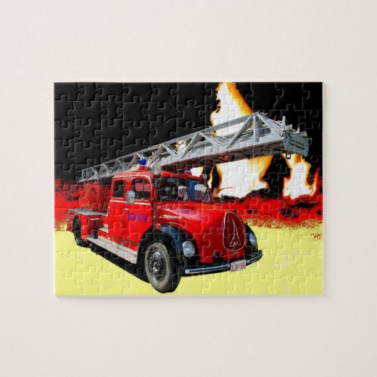 Feuerwehrauto Legpuzzel (Horizontaal)