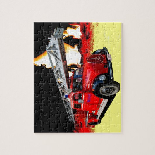 Feuerwehrauto Legpuzzel (Verticaal)