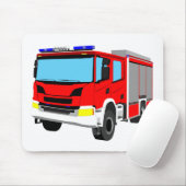 Feuerwehrauto Löschfahrzeug Mousepad Muismat (Met muis)