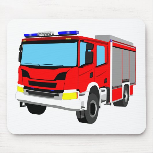 Feuerwehrauto Löschfahrzeug Mousepad Muismat (Voorkant)