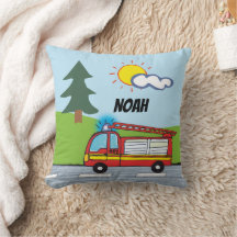 Feuerwehrauto | personalisierbares Kissen 