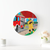 Feuerwehrmann im Feuerwehreinsatz beim löschen Gro Grote Klok (Huis)