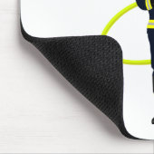 Feuerwehrmann in blauer Einsatzkleidung Mousepad Muismat (Hoek)