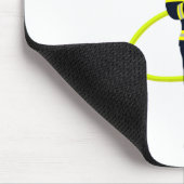 Feuerwehrmann in blauer Einsatzkleidung Mousepad Muismat (Hoek)