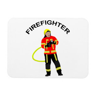 Feuerwehrmann in Einsatzkleidung Magnet Magneet