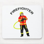 Feuerwehrmann in Einsatzkleidung Mousepad Muismat (Voorkant)