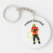 Feuerwehrmann in  Einsatzkleidung  Schlüsselanhäng Sleutelhanger (Voorkant)