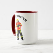 Feuerwehrmann in Einsatzkleidung Tasse Mok (Voorkant links)
