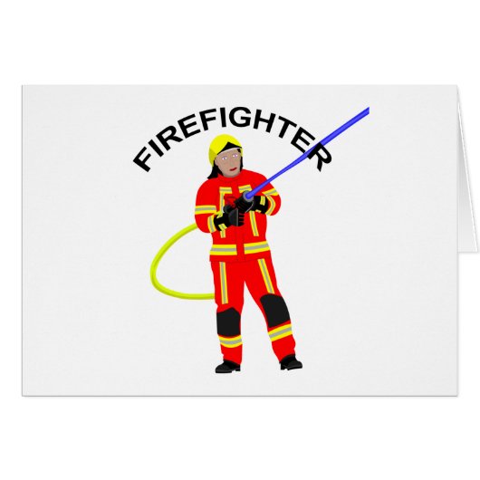 Feuerwehrmann in roter Einsatzkleidung (Voorkant Horizontaal)