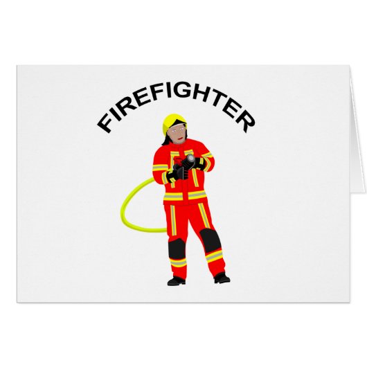 Feuerwehrmann in roter Einsatzkleidung (Voorkant Horizontaal)