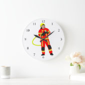 Feuerwehrmann in roter Einsatzkleidung Grote Klok (Huis)