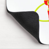 Feuerwehrmann in roter Einsatzkleidung Mousepad Muismat (Hoek)