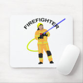 Feuerwehrmann op sandfarb Einsatzkleidung Mousepad Muismat (Met muis)