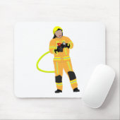 Feuerwehrmann op sandfarb Einsatzkleidung Mousepad Muismat (Met muis)