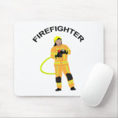 Feuerwehrmann op sandfarb Einsatzkleidung Mousepad Muismat (Met muis)