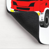 Feuerwehrmann und Löschfahrzeug Mousepad Muismat (Hoek)