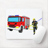 Feuerwehrmann und Löschfahrzeug Muismat (Met muis)