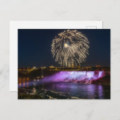 Feuerwerk über den Niagarafällen Postkarte Briefkaart (Voorkant / Achterkant)