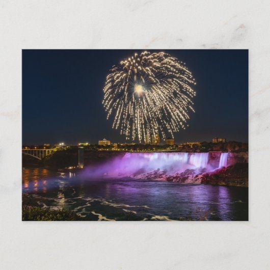 Feuerwerk über den Niagarafällen Postkarte Briefkaart (Voorkant)
