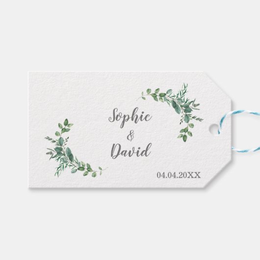 Feuillage Eucalyptus Cadeaulabel (Voorkant (Horizontaal))