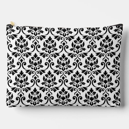Feuille Damask Big Pattern Black op White Etui (Voorkant)