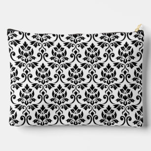 Feuille Damask Big Pattern Black op White Etui