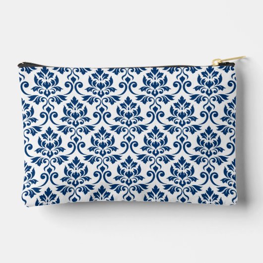 Feuille Damask Big Pattern Dark Blue op White Etui (Achterkant)