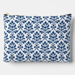 Feuille Damask Big Pattern Dark Blue op White Etui