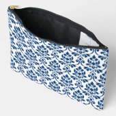 Feuille Damask Big Pattern Dark Blue op White Etui (Open)