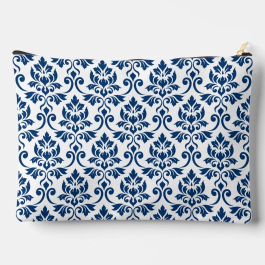 Feuille Damask Big Pattern Dark Blue op White Etui (Achterkant)