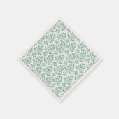 Feuille Damask Blauwgroen Grote Patroon Servet (Hoek)