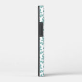 Feuille Damask Blauwgroen Pattern (Aangepast) Case-Mate iPhone Case (Achterkant / Rechts)