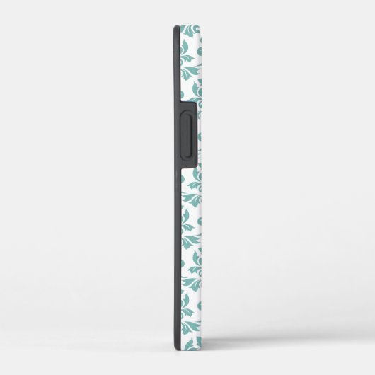Feuille Damask Blauwgroen Pattern (Aangepast) Case-Mate iPhone Case (Achterkant / Rechts)
