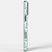 Feuille Damask Blauwgroen Pattern (Aangepast) Case-Mate iPhone Case (Achterkant / Rechts)