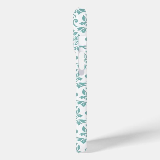 Feuille Damask Blauwgroen Pattern (Aangepast) Case-Mate iPhone Case (Achterkant / Links)