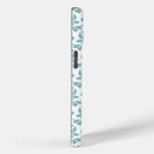 Feuille Damask Blauwgroen Pattern (Aangepast) Case-Mate iPhone Case (Achterkant / Rechts)