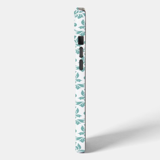 Feuille Damask Blauwgroen Pattern (Aangepast) Case-Mate iPhone Case (Achterkant / Links)