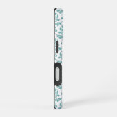 Feuille Damask Blauwgroen Pattern (Aangepast) iPhone 16 Hoesje (Rechterkant)