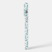 Feuille Damask Blauwgroen Pattern (Aangepast) iPhone Hoesje (Linkerkant)