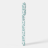 Feuille Damask Blauwgroen Pattern (Aangepast) iPhone Hoesje (Rechterkant)