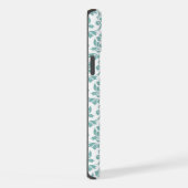 Feuille Damask Blauwgroen Pattern (Aangepast) iPhone Hoesje (Rechterkant)