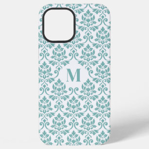 Feuille Damask Blauwgroen Pattern (Aangepast) iPhone 12 Pro Max Hoesje