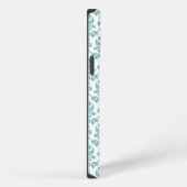 Feuille Damask Blauwgroen Pattern (Aangepast) iPhone Hoesje (Rechterkant)