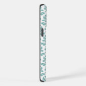 Feuille Damask Blauwgroen Pattern (Aangepast) iPhone Hoesje (Rechterkant)