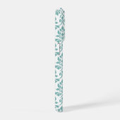 Feuille Damask Blauwgroen Pattern (Aangepast) iPhone Hoesje (Rechterkant)