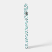 Feuille Damask Blauwgroen Pattern (Aangepast) iPhone Hoesje (Linkerkant)
