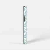 Feuille Damask Blauwgroen Pattern (Aangepast) iPhone Hoesje (Rechterkant)