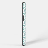 Feuille Damask Blauwgroen Pattern (Aangepast) iPhone Hoesje (Rechterkant)