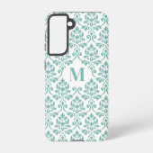 Feuille Damask Blauwgroen Pattern (Aangepast) Samsung Galaxy Hoesje (Achterkant)